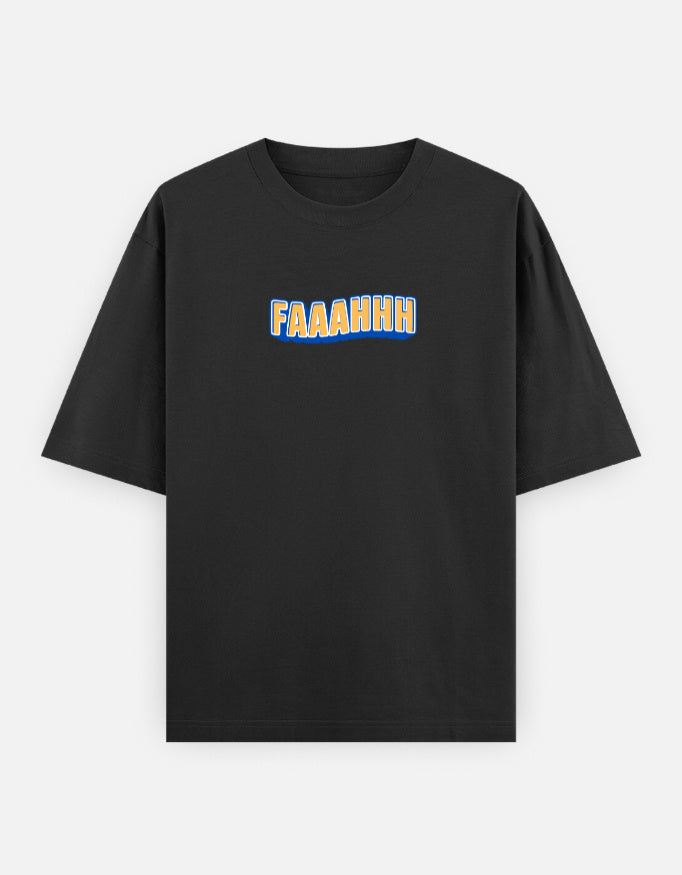 Black t-shirt with 'SAMSARA' logo on a white background