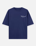 Navy blue crew neck t-shirt with 'The Movement Instinct' text on the left chest