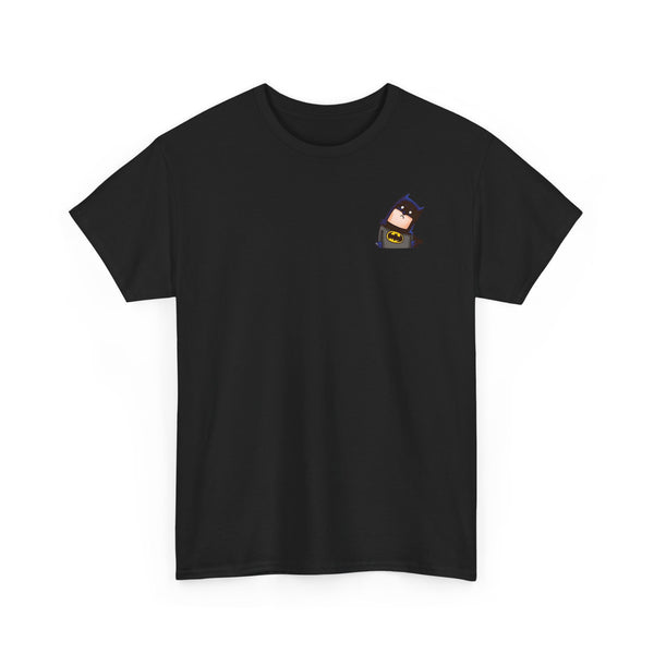 Batman Pocket Patch T‑Shirt - Minimal Retro Superhero Tee
