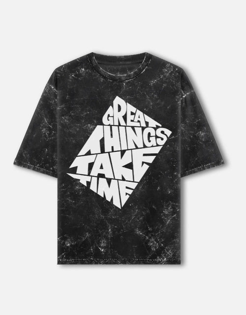 Great Things Take Time Acid Wash Tee - Tinyfox