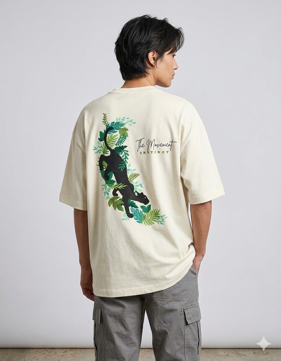 Jungle Panther Terry Oversized Tee | The Movement